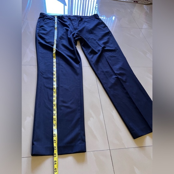 Calvin Klein Wool/Spandex Pants. Blue/ Black Stripes 40X32 Men Pockets - Picture 12 of 16